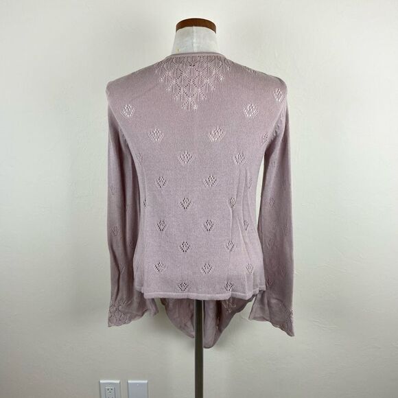 Sundance Knit Open-Front Cardigan Sweater - Dull Purple - Picture 5 of 6
